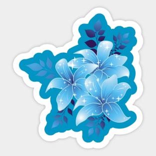 Crystal Flowers T-shirt Sticker